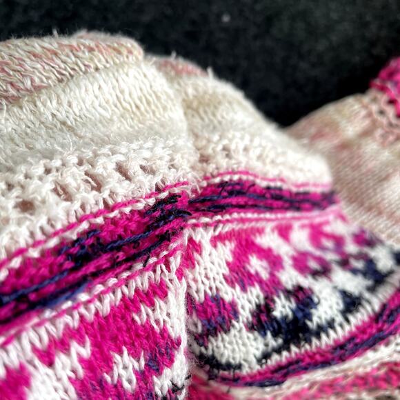 Free People Dreamland Linen blend Cardigan Size M Wide Boxy Boho - Picture 9 of 16